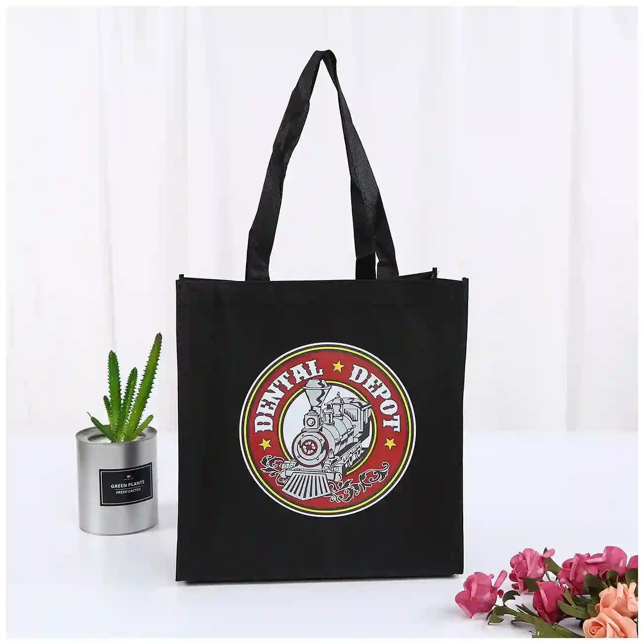 Non woven promotional shopping bags under 12 long