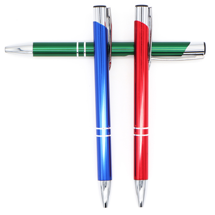 promotional retractable aluminum ballpoint pen with custom logo