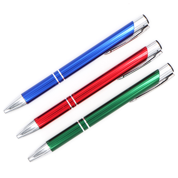 promotional retractable aluminum ballpoint pen with custom logo